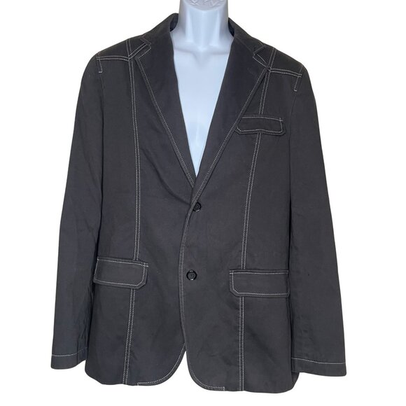 Marc Ecko Other - Men's Marc Eckō Cut & Sew Blazer Dark Gray Contrast Stitching Sport Coat Jacket